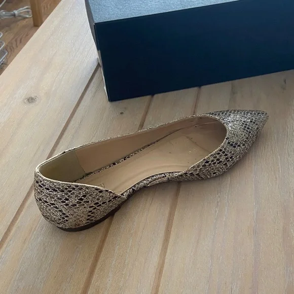 J. Crew Women's Metallic Snakeskin Pattern Flats - Picture 5 of 11